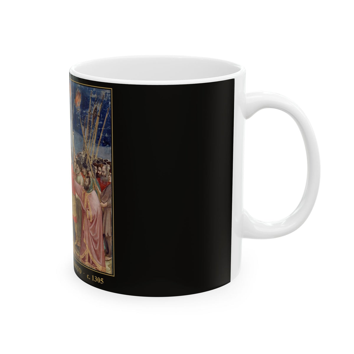 The Kiss of Judas Mug (11oz) | Giotto c. 1305 Bible Art Coffee Mug